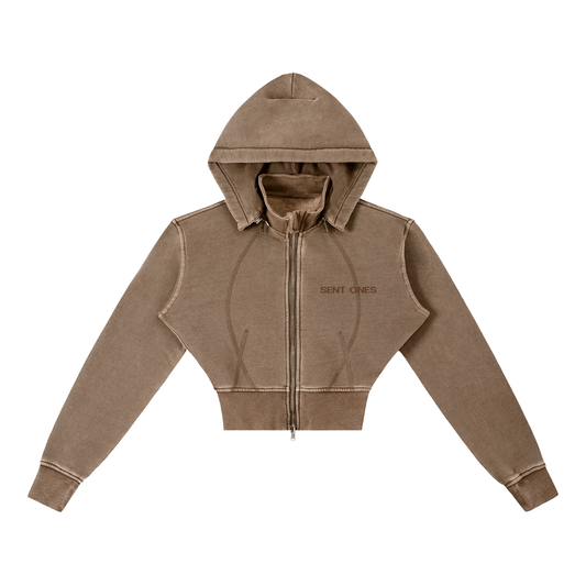 Sent Ones Lady Cropped Fleece Hoodie