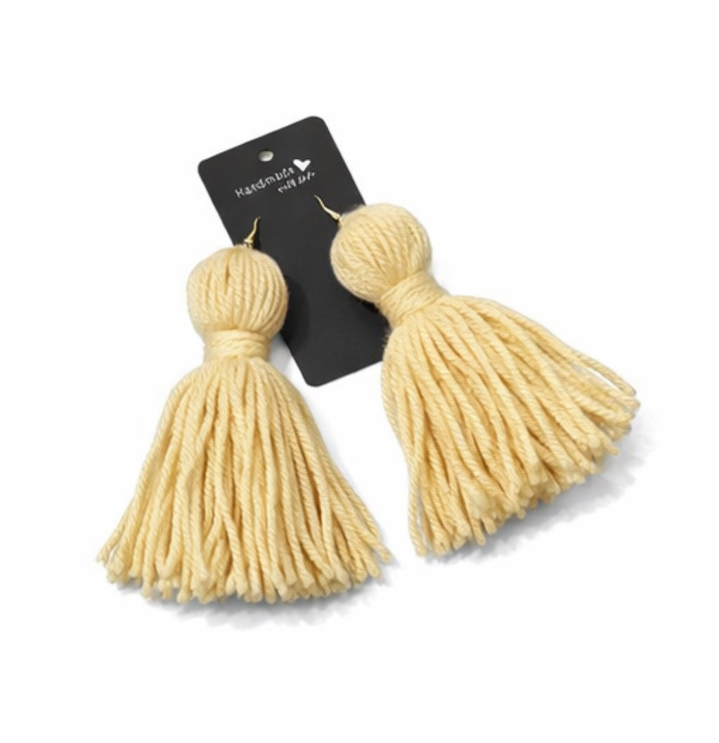 Solid Colors Tassel Earrings
