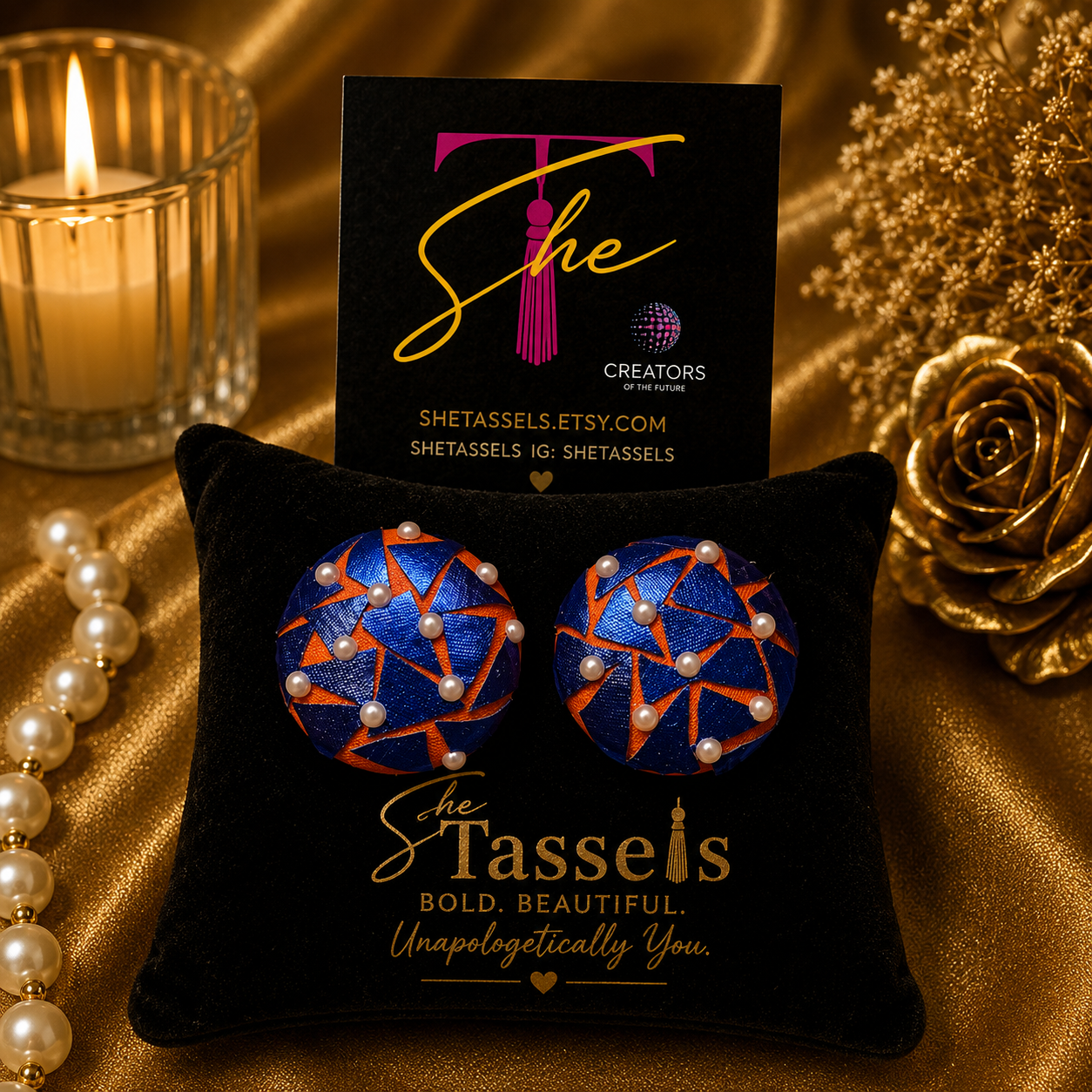 SheTassels Signature Button Earrings