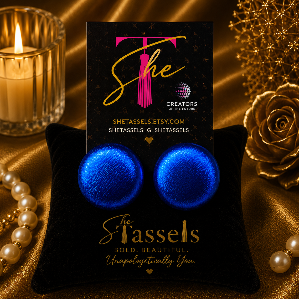 SheTassels Signature Button Earrings