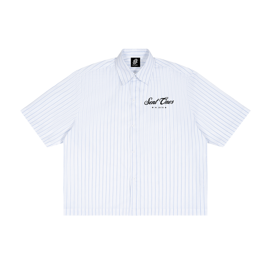 Sent One Unisex White Button-Up Shirt