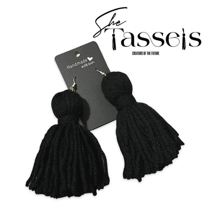 Solid Colors Tassel Earrings