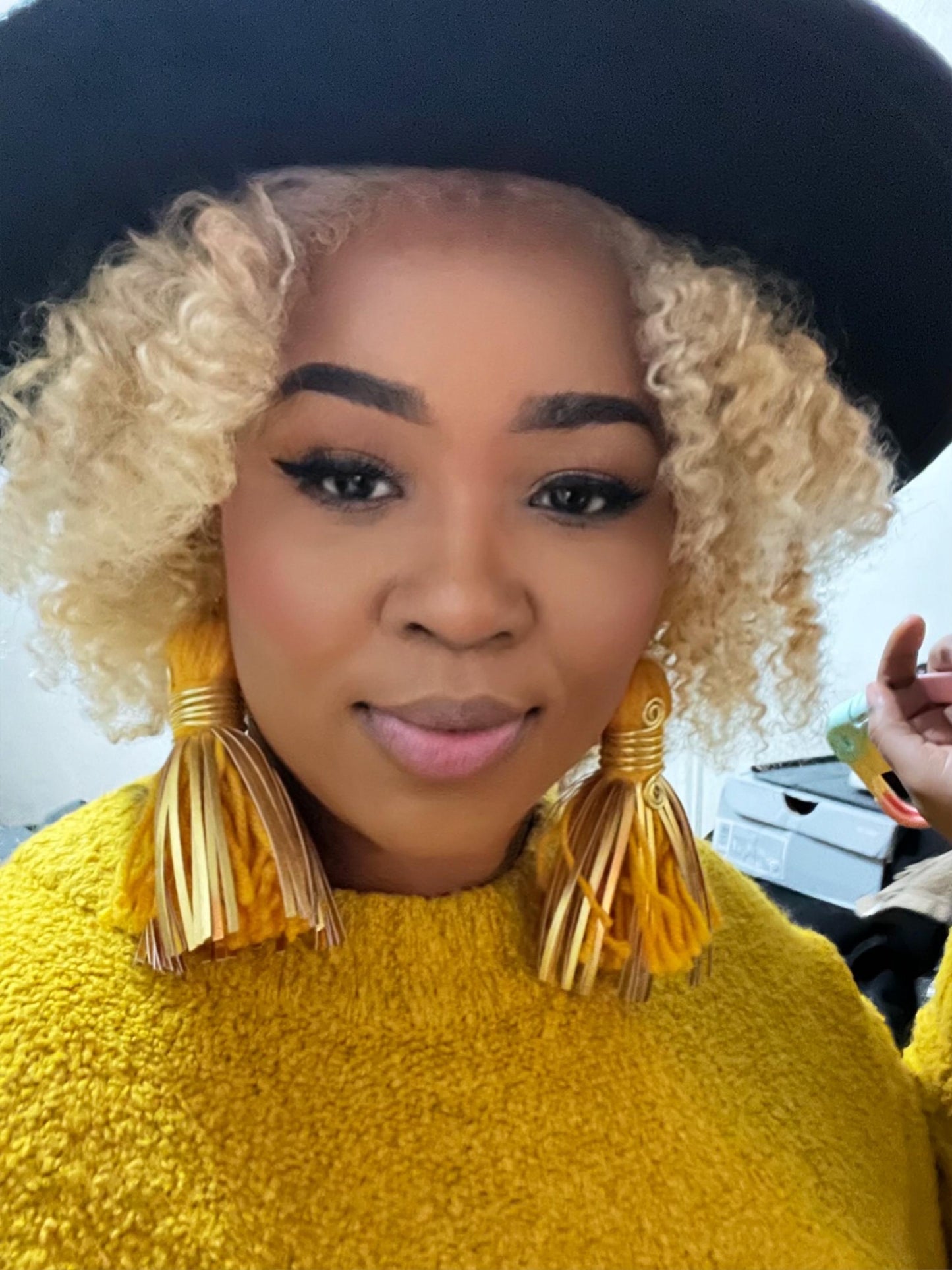 Golden Glow Handmade Tassel Earrings