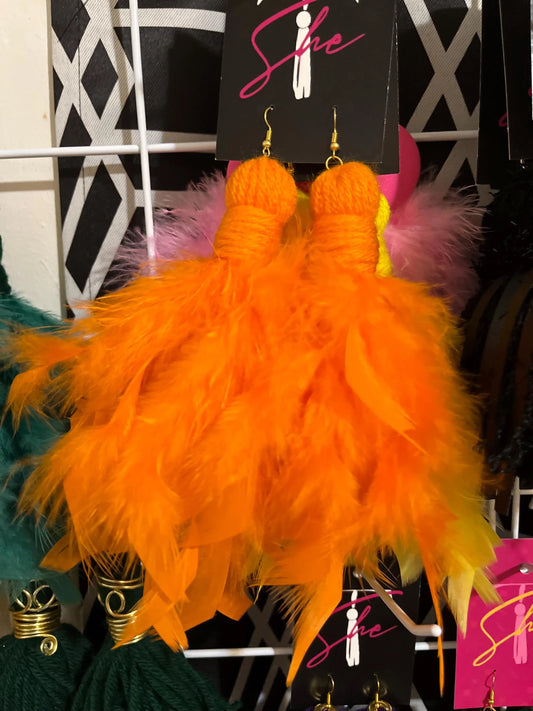 Feather Tassel Earrings